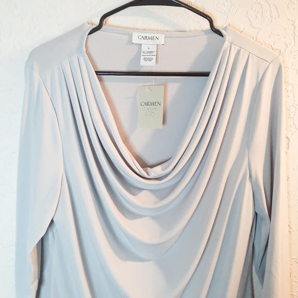 Carmen Marc Valvo 3/4" Sleeve Blouse - Picture 3 of 5